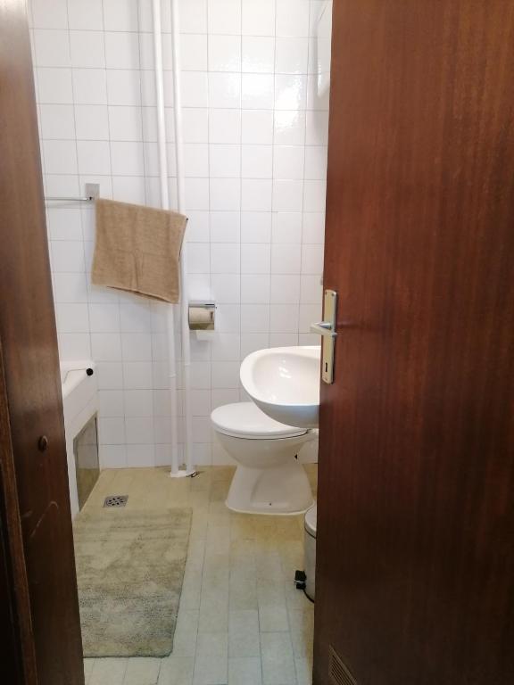 Koupelna v ubytování Apartman dt Valjevo