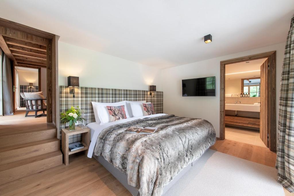 Postel nebo postele na pokoji v ubytování Brunnenhof Luxury Apartments