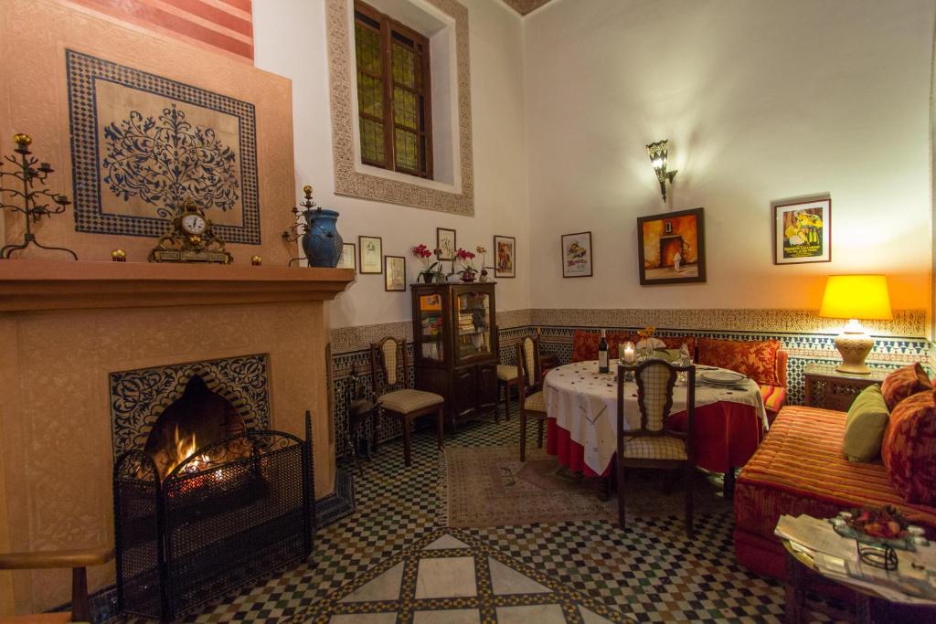 Posezení v ubytování Riad Norma