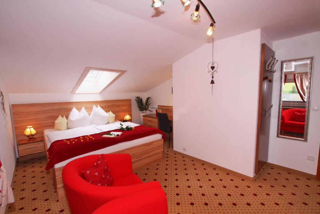 Postel nebo postele na pokoji v ubytování Appartements Waldruh