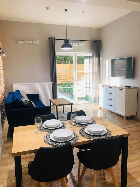 Kuchyň nebo kuchyňský kout v ubytování Property Apart - Soft Lofty Legnicka Centrum