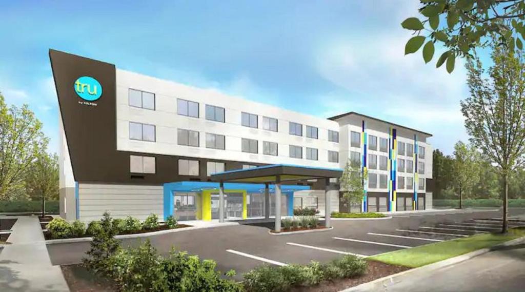 a rendering of a hotel with a parking lot at Tru By Hilton Milford Cincinnati, Oh in Milford