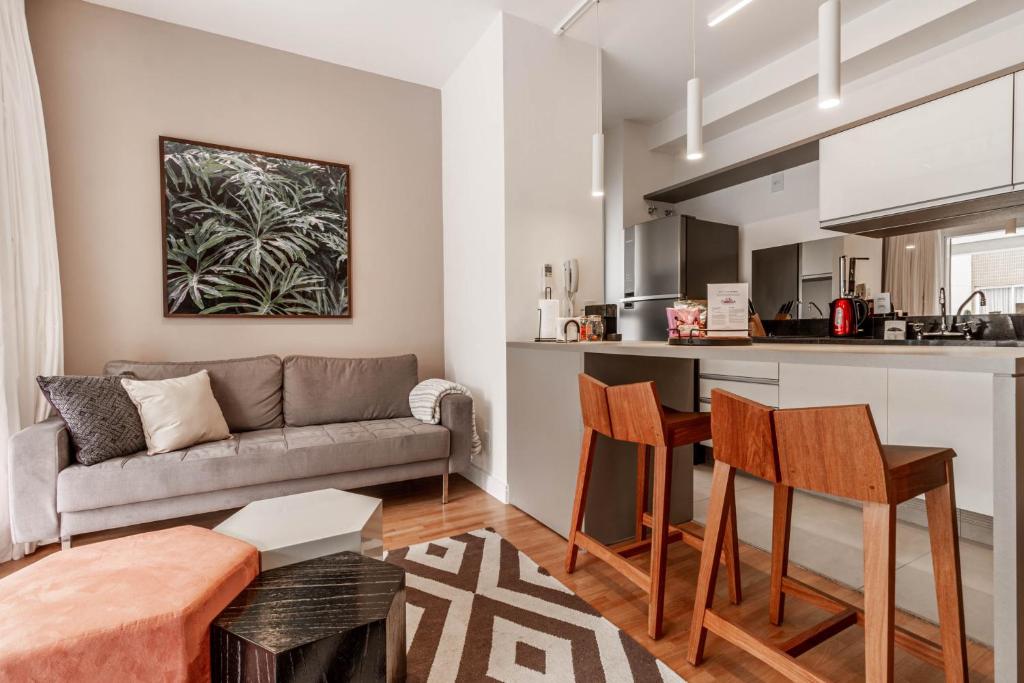  Apartamento estiloso com terraço privativo - Jardim Paulista