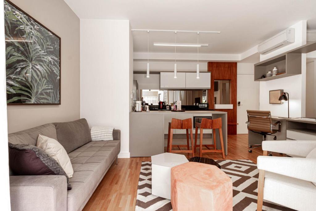  Apartamento estiloso com terraço privativo - Jardim Paulista