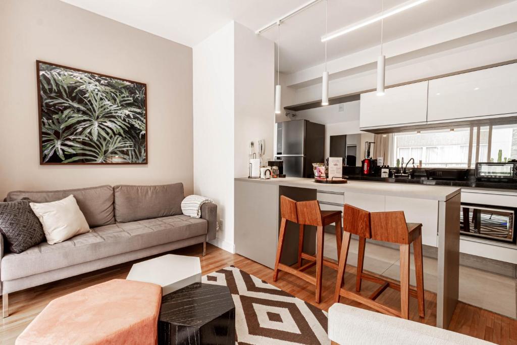  Apartamento estiloso com terraço privativo - Jardim Paulista