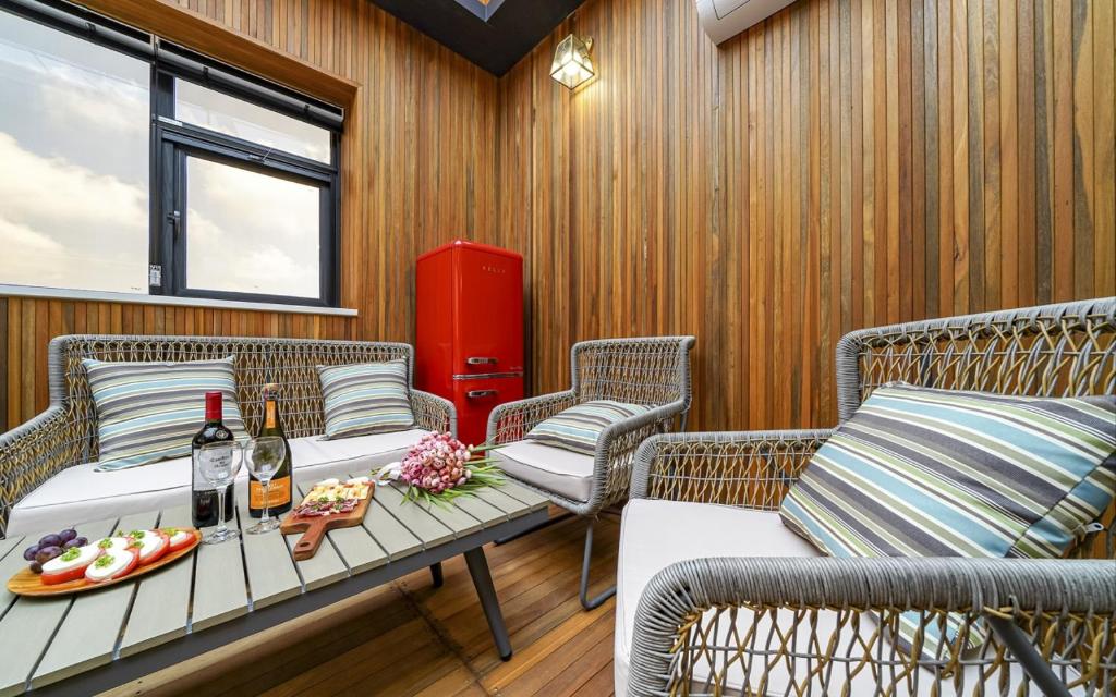 Posezení v ubytování GijangYeonhwari No,25 Hotel