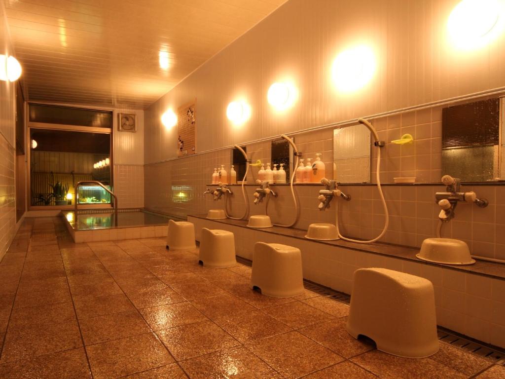 Koupelna v ubytování Echigoya Ryokan