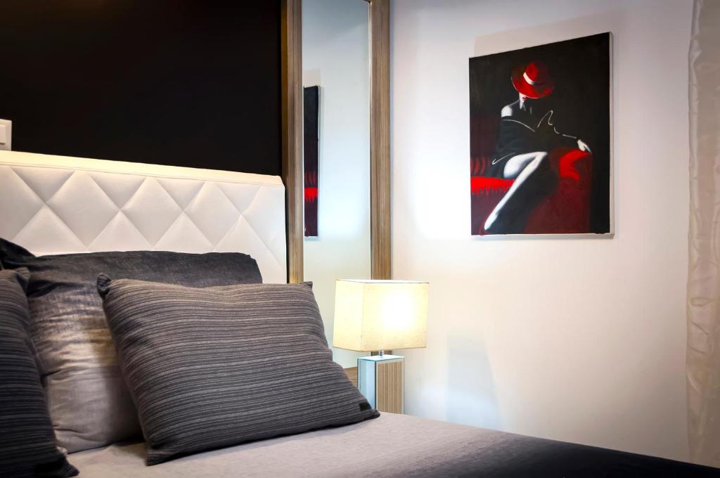 Posteľ alebo postele v izbe v ubytovaní Luxury Apartment KASTELA ANTIKA
