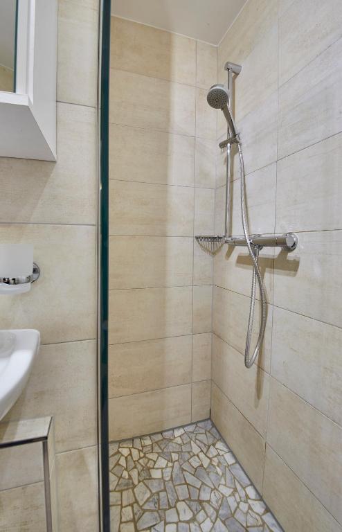 Koupelna v ubytování Appartements Christine