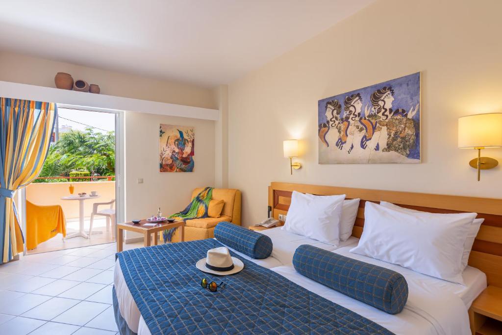 Postel nebo postele na pokoji v ubytování Anissa Beach Hotel