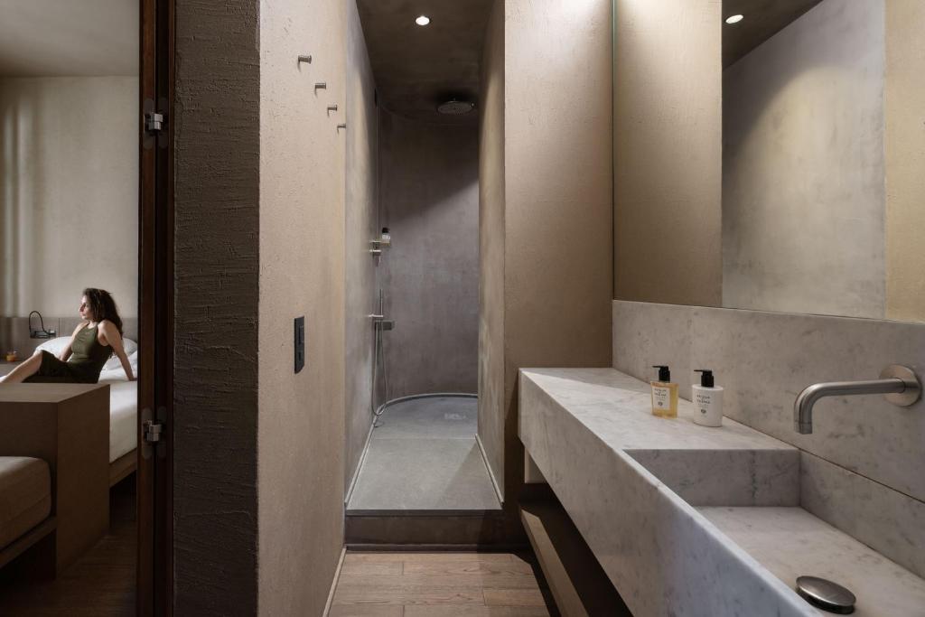 Koupelna v ubytování Hotel dei Barbieri