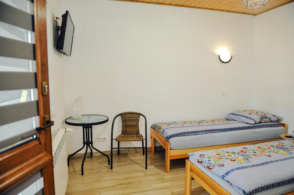 Posteľ alebo postele v izbe v ubytovaní Święty Spokój Bieszczady 782-047-324