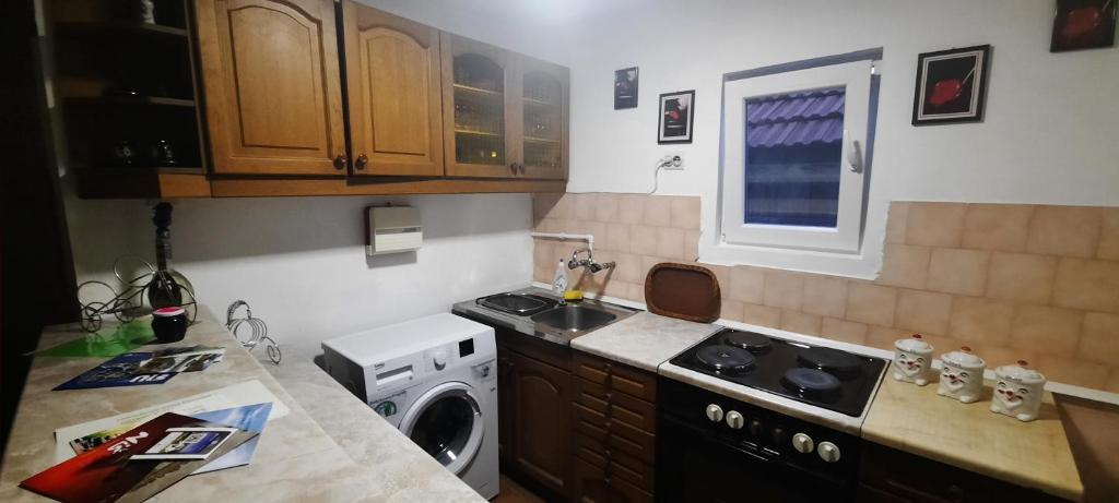 Kuchyň nebo kuchyňský kout v ubytování Apartman Domacinstvo La ViE na selu