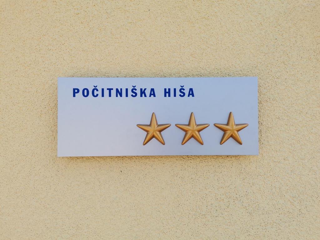 Certifikát, hodnocení, plakát nebo jiný dokument vystavený v ubytování Počitniška hiša Pavlek
