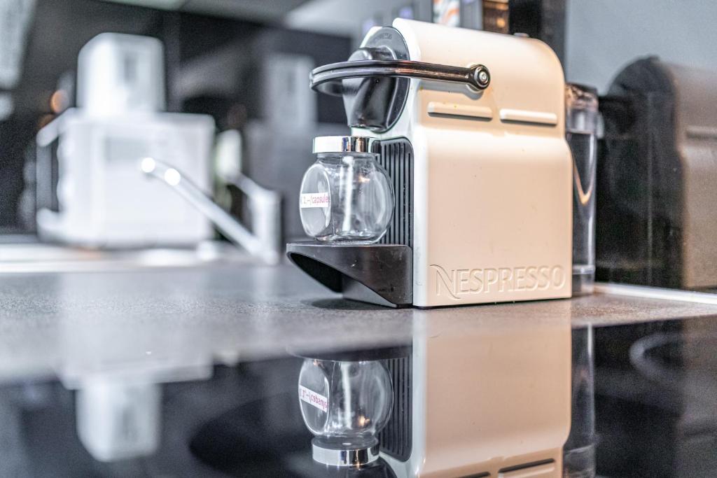 a toaster sitting on top of a counter at Ley Apartments Vienna in Vienna