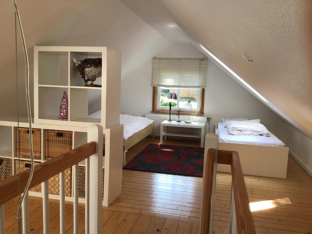 Postel nebo postele na pokoji v ubytování Ferienhaus Fontane