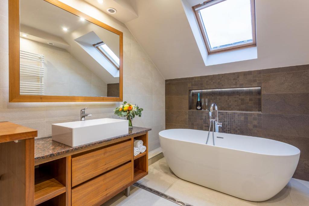 Koupelna v ubytování Szőnyi Garden Hotel Pest