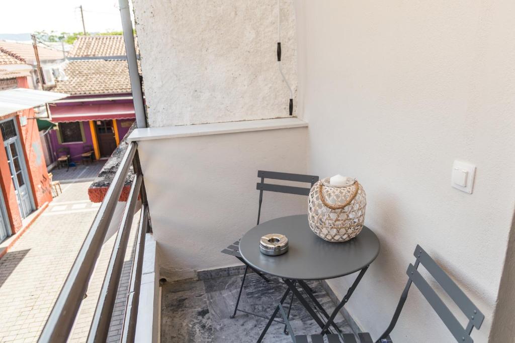 Balkón nebo terasa v ubytování christos studio