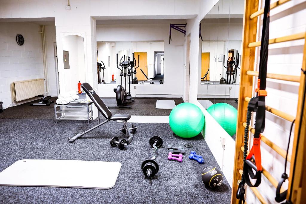 Fitness centrum a/nebo fitness zařízení v ubytování Hotel Gong
