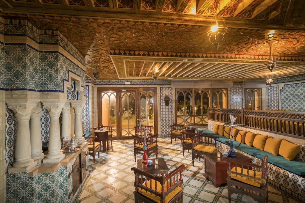 Posezení v ubytování Palm Beach Palace Tozeur