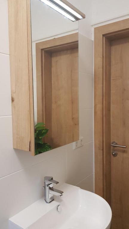 A bathroom at Gästehaus Sabine
