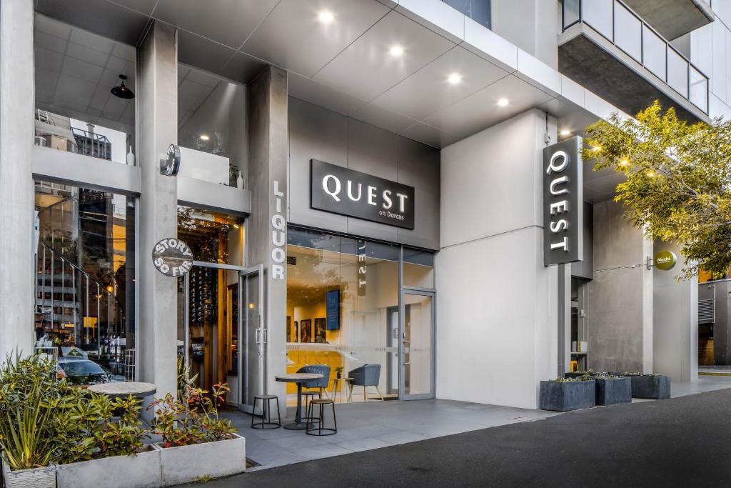 a quest store with a sign on the front of it at Quest on Dorcas in Melbourne