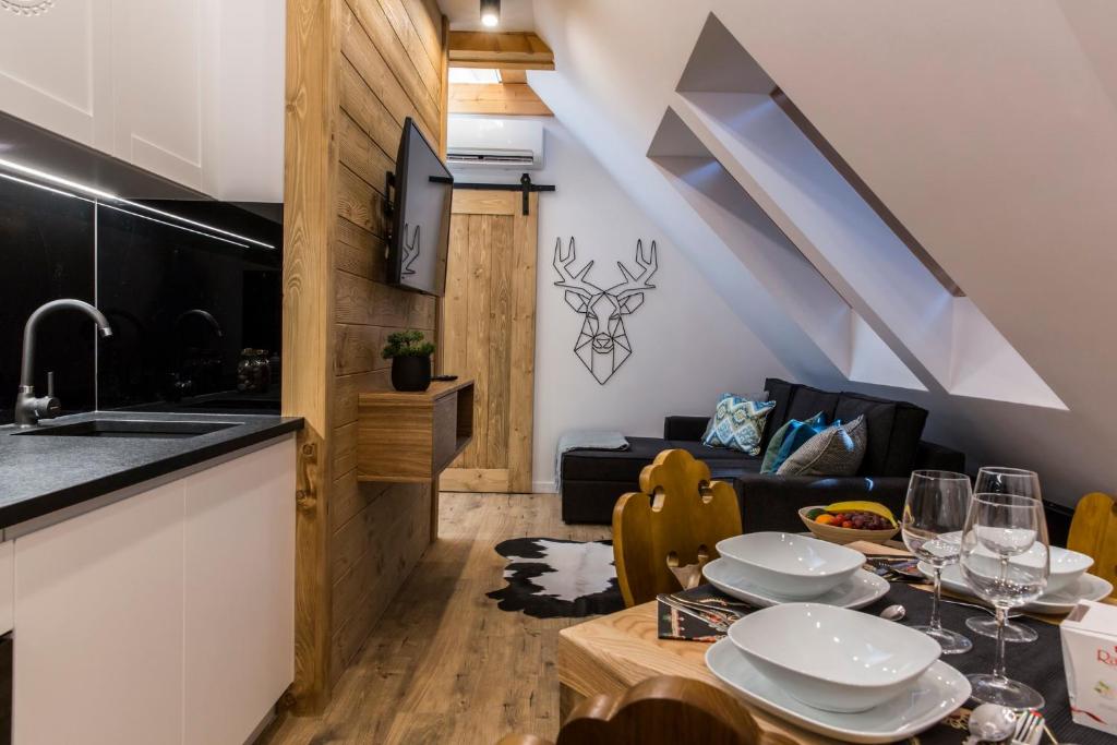 Kuchyňa alebo kuchynka v ubytovaní VIP Apartamenty ROYAL SPA
