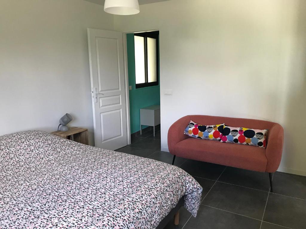 Postel nebo postele na pokoji v ubytování Gîte Côté Prairie classé 4 etoiles