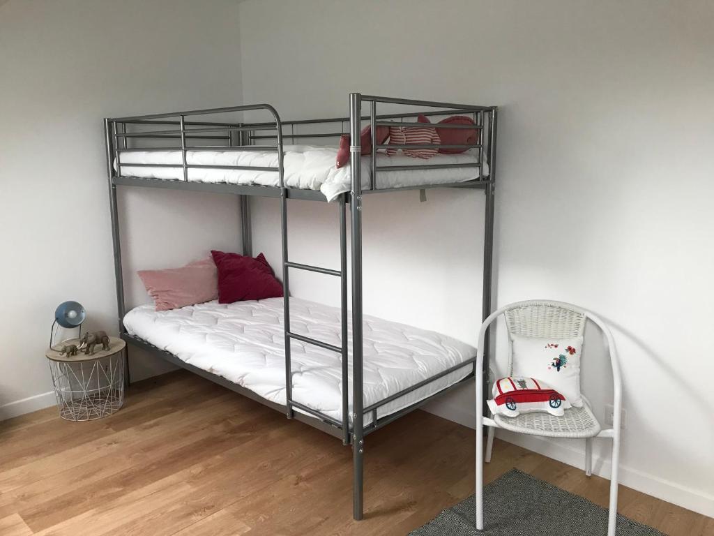 Postel nebo postele na pokoji v ubytování Gîte Côté Prairie classé 4 etoiles