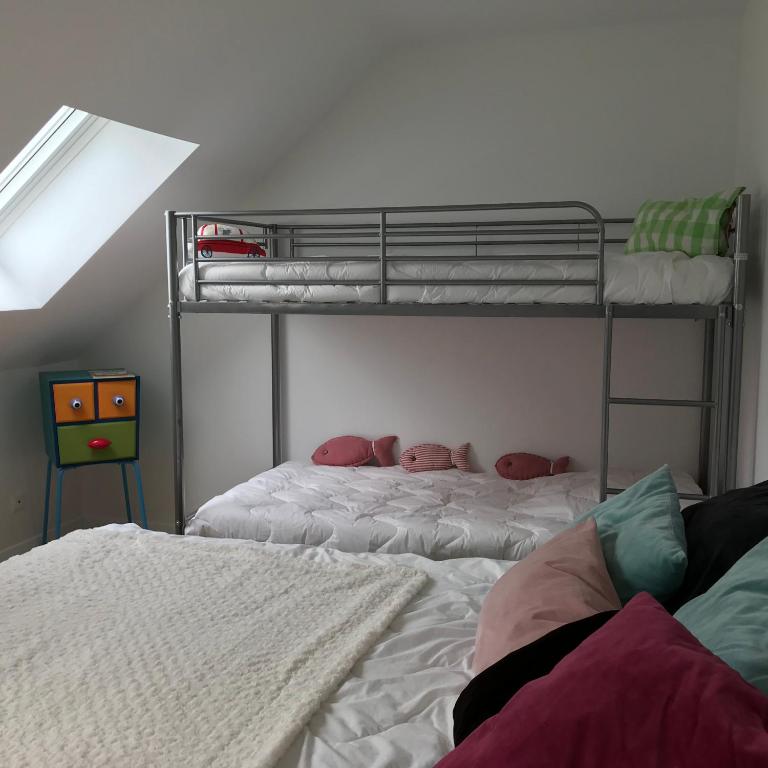 Postel nebo postele na pokoji v ubytování Gîte Côté Prairie classé 4 etoiles