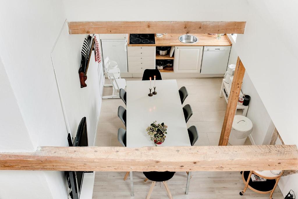 Kuchyň nebo kuchyňský kout v ubytování Åløkke BnB