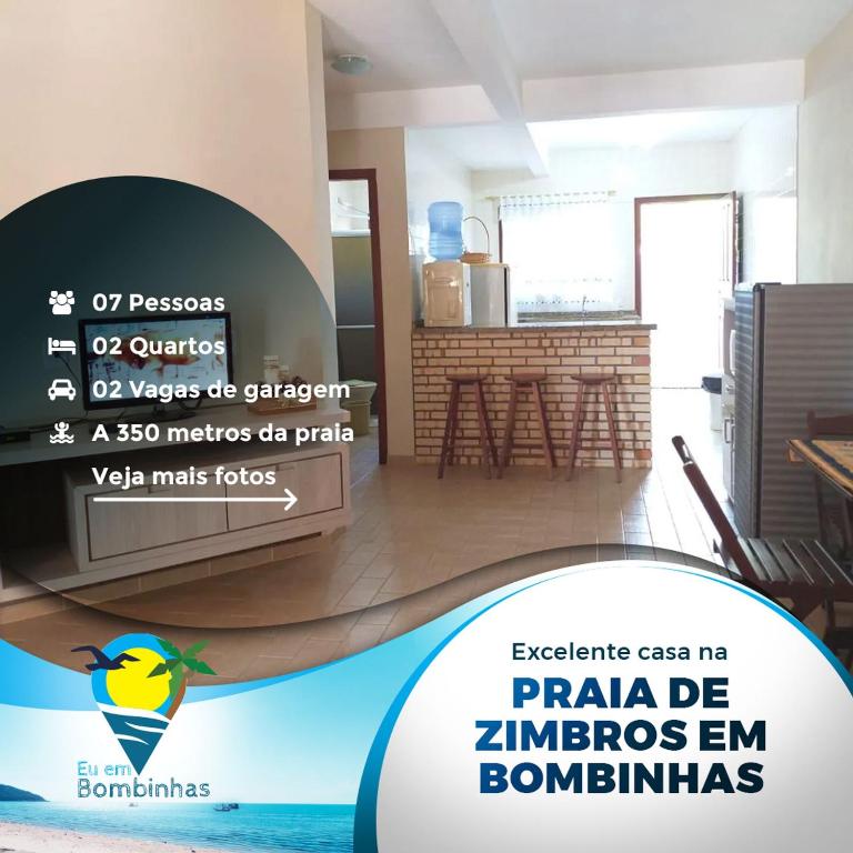  Casa em Bombinhas Praia de Zimbros para 7 pessoas
