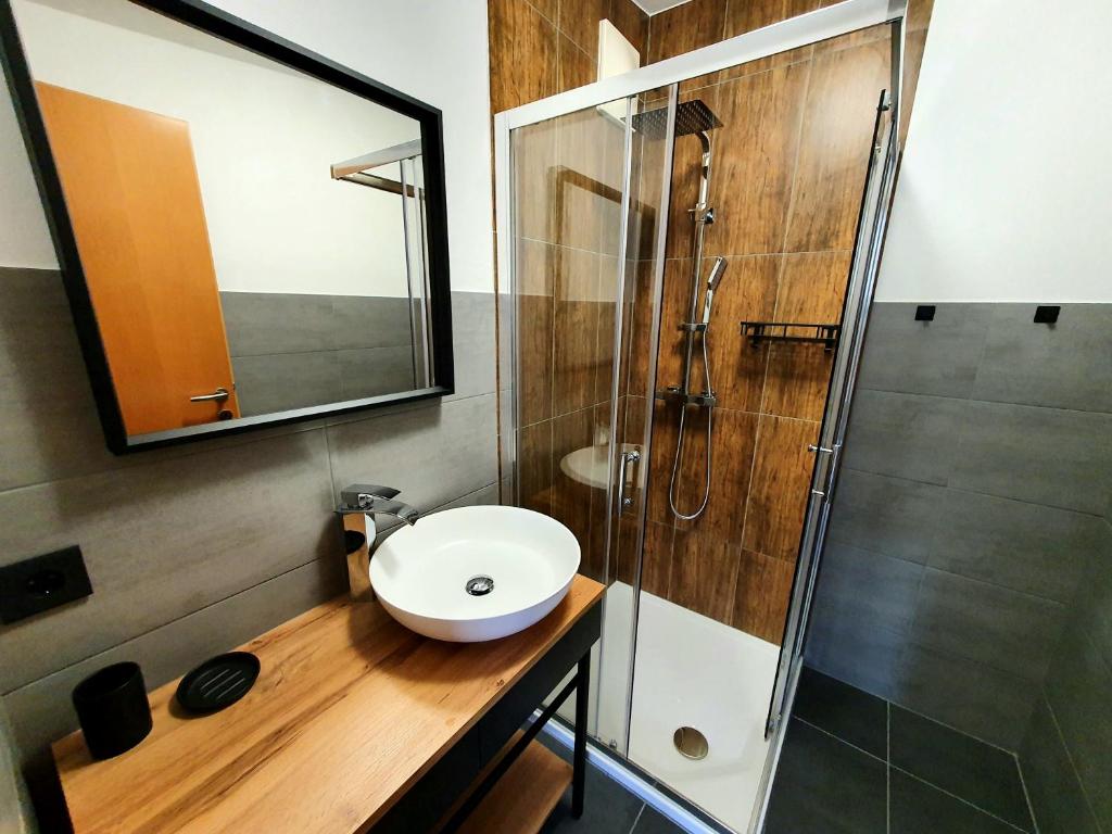 A bathroom at Alpen Apartment + Sauna und Netflix