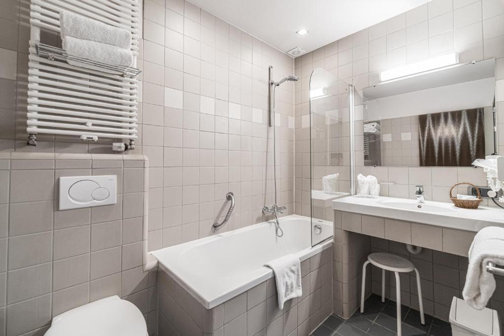 Koupelna v ubytování Hotel Bourgoensch Hof