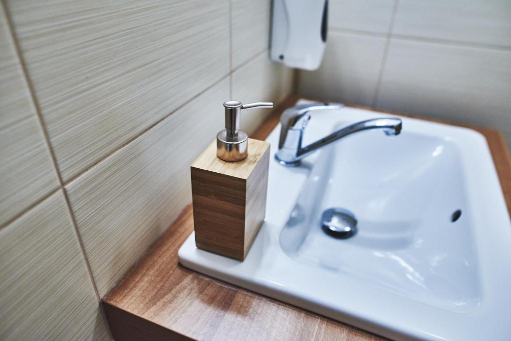 Koupelna v ubytování Apartmány Na Faře