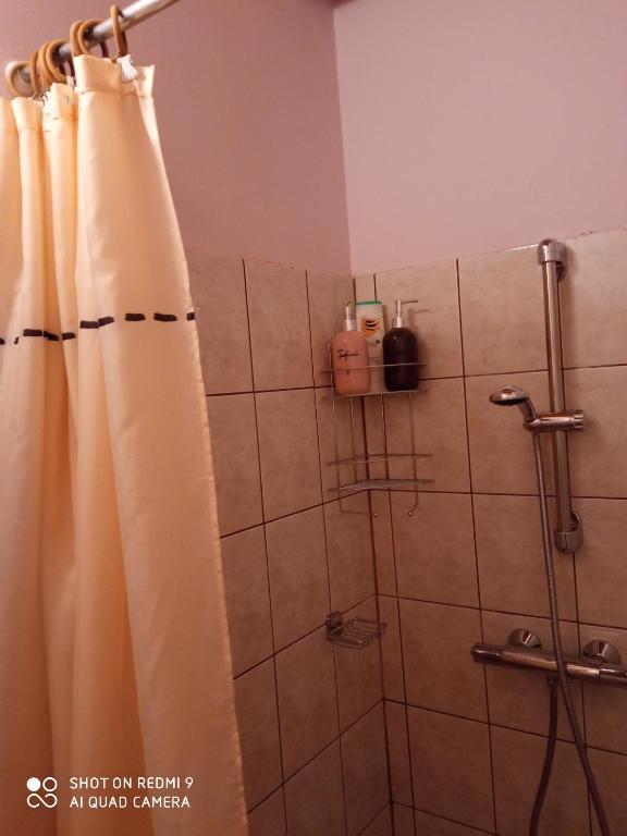 Koupelna v ubytování Apartman egy Makovecz Imre tervezte házban