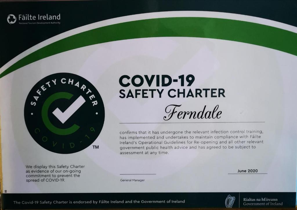 Certifikát, hodnocení, plakát nebo jiný dokument vystavený v ubytování Ferndale Luxury Boutique Bed & Breakfast