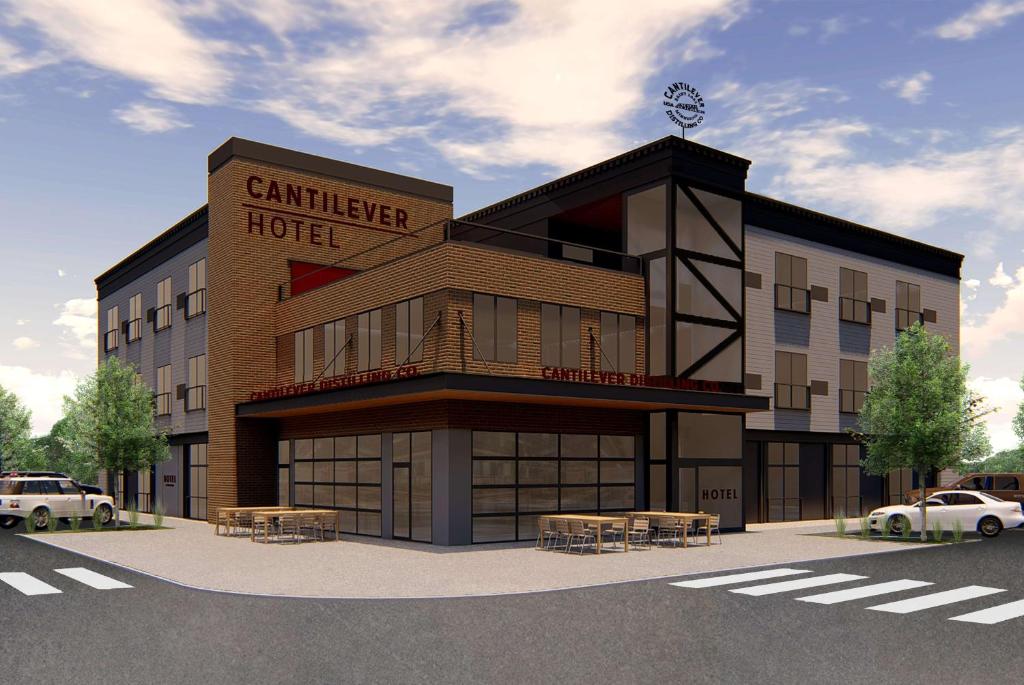 a rendering of a building with a hotel at Cantilever Hotel, Trademark Collection by Wyndham in Ranier