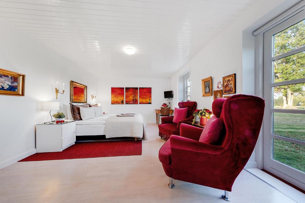 Posezení v ubytování Åløkke BnB