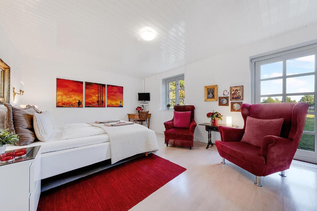 Posezení v ubytování Åløkke BnB
