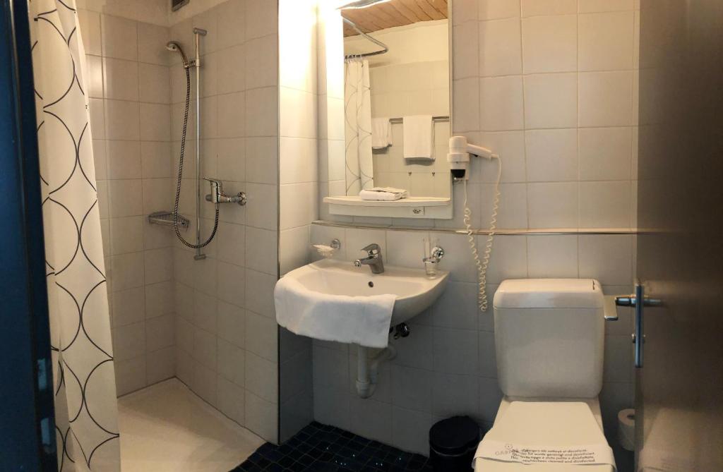 Koupelna v ubytování Hotel Metropol
