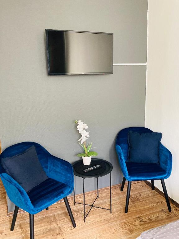 TV a/nebo společenská místnost v ubytování Pension Boulevard