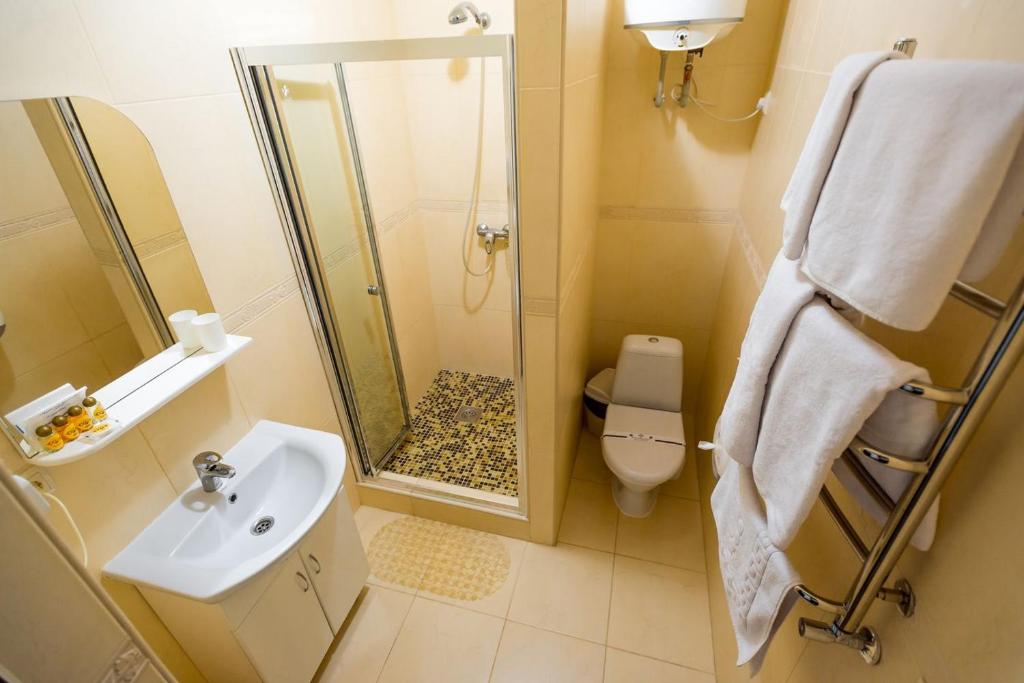 Koupelna v ubytování Guest House Shale