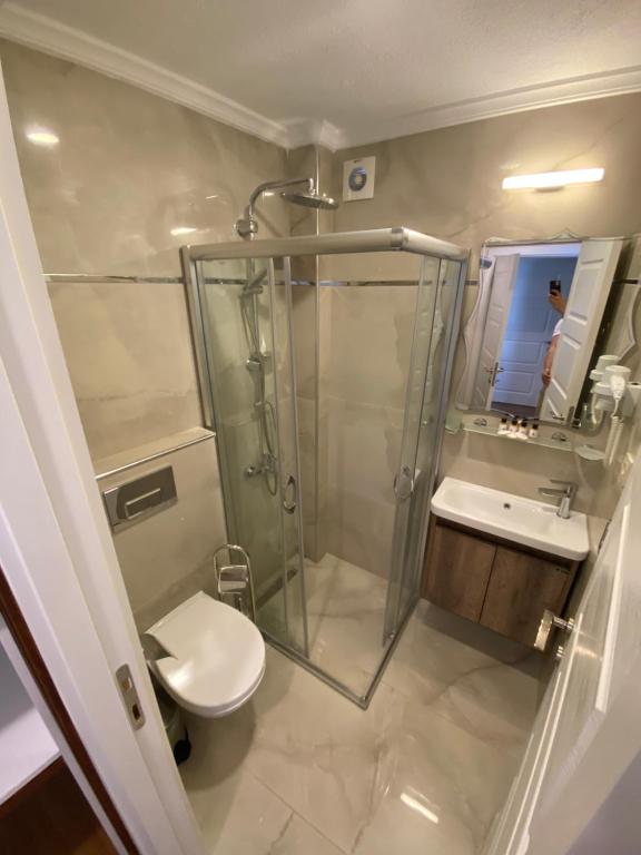 Koupelna v ubytování elisa hotel