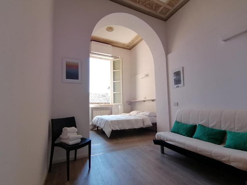 Posteľ alebo postele v izbe v ubytovaní Alloggio ristrutturato a 50 metri da Piazza del Campo