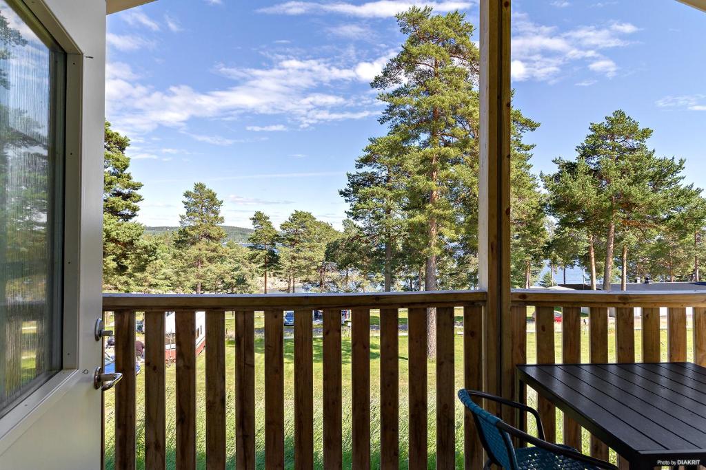Balkón nebo terasa v ubytování First Camp Fläsian - Sundsvall