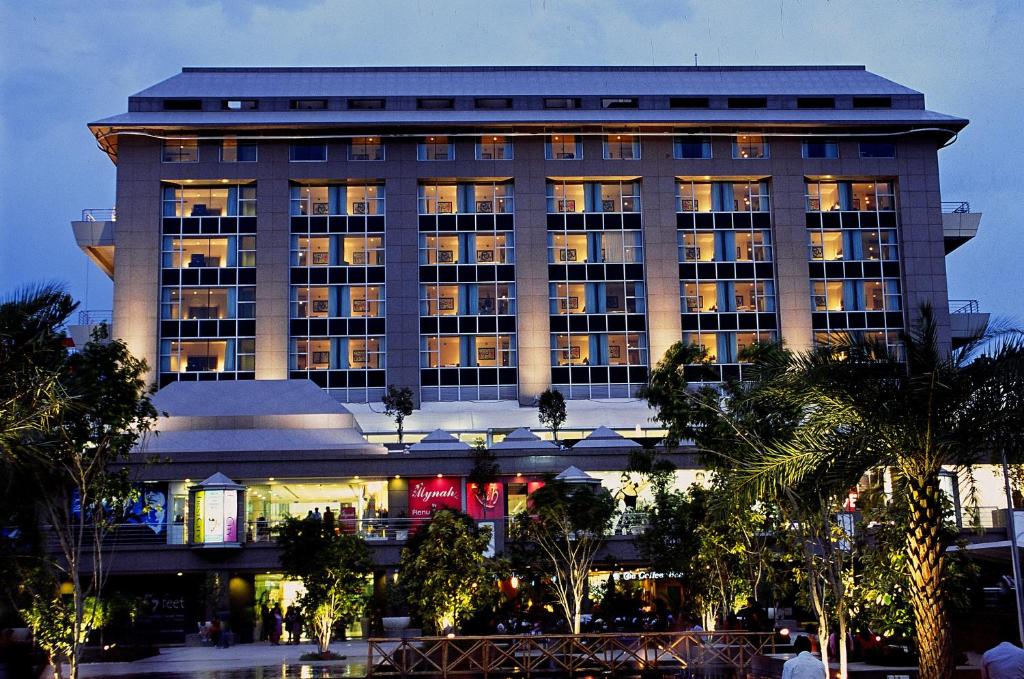 a building with a lot of lights on at Svelte Delhi, a member of Radisson Individuals in New Delhi