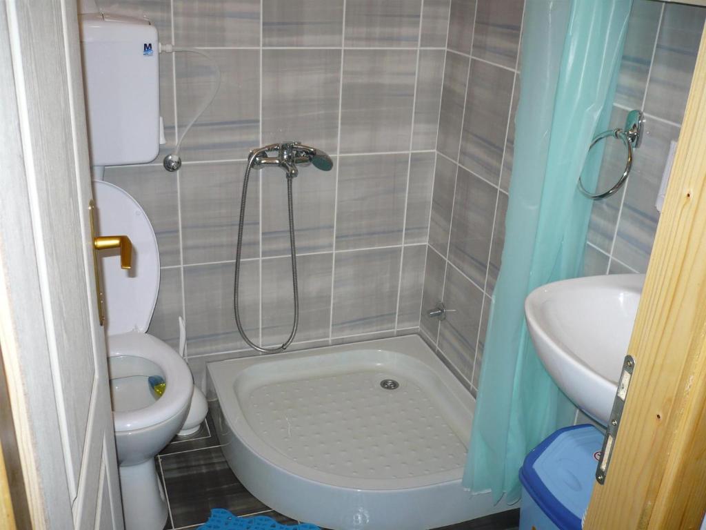 Koupelna v ubytování Motel Stara Vrba