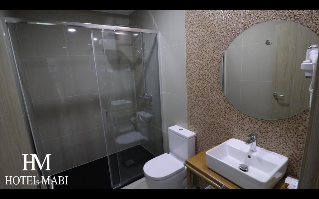 Koupelna v ubytování Hotel MABI