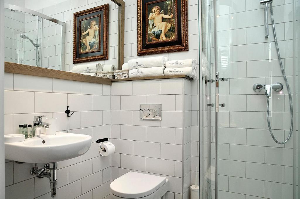 Kúpeľňa v ubytovaní Apartamenty Kopernika 14